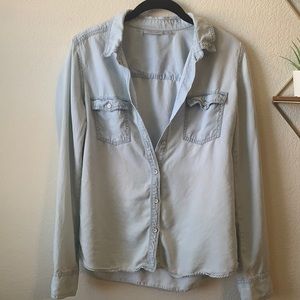 Halogen | Chambray Shirt Sz S